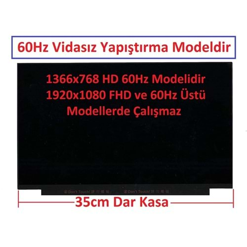 15.6 Slim 30Pin 1366x768 HD Uyumlu Vidasız Notebook Ekranı